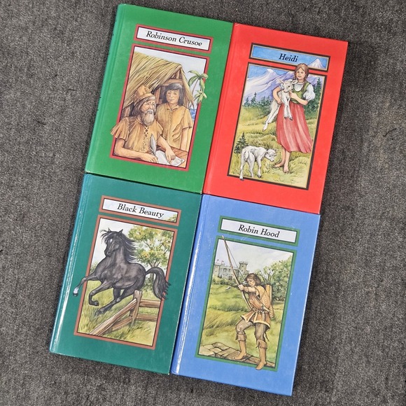 The Children's Classics Lot Of 4 Books:‎ Robin Hood, Black Beauty... Hardback - Picture 1 of 9